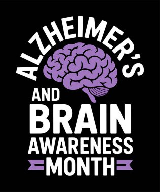  Alzheimer ve Beyin Bilinci tişört tasarımı
