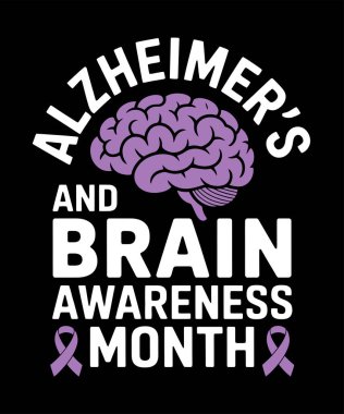  Alzheimer ve Beyin Bilinci tişört tasarımı