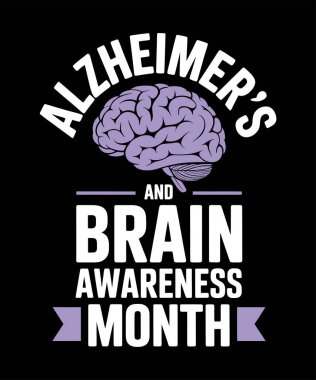  Alzheimer ve Beyin Bilinci tişört tasarımı
