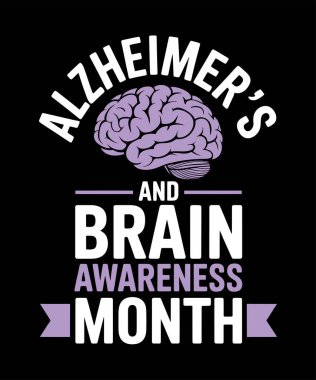  Alzheimer ve Beyin Bilinci tişört tasarımı