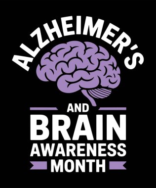  Alzheimer ve Beyin Bilinci tişört tasarımı