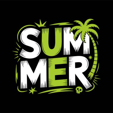 Summer-Shirt Tasarım Vektörü, Typography tişört Tasarımı, Summer vektör Art & Illustration