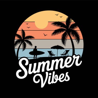 Summer-Shirt Tasarım Vektörü, Typography tişört Tasarımı, Summer vektör Art & Illustration