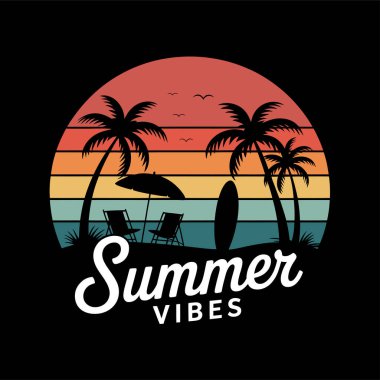 Summer-Shirt Tasarım Vektörü, Typography tişört Tasarımı, Summer vektör Art & Illustration