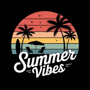 Summer-Shirt Tasarım Vektörü, Typography tişört Tasarımı, Summer vektör Art & Illustration