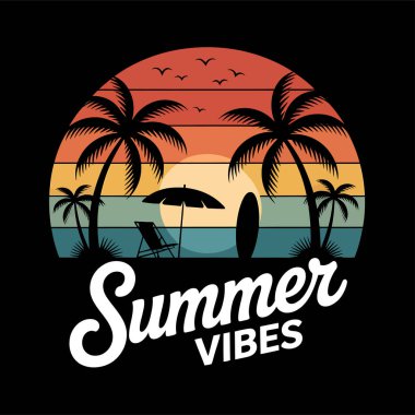 Summer-Shirt Tasarım Vektörü, Typography tişört Tasarımı, Summer vektör Art & Illustration