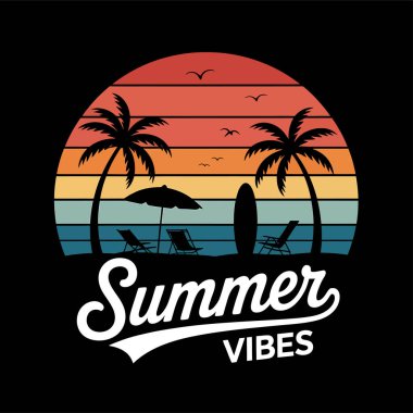 Summer-Shirt Tasarım Vektörü, Typography tişört Tasarımı, Summer vektör Art & Illustration