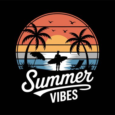 Summer-Shirt Tasarım Vektörü, Typography tişört Tasarımı, Summer vektör Art & Illustration