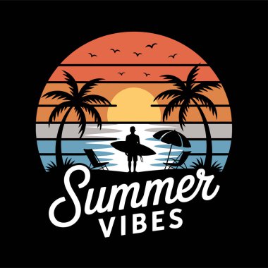 Summer-Shirt Tasarım Vektörü, Typography tişört Tasarımı, Summer vektör Art & Illustration