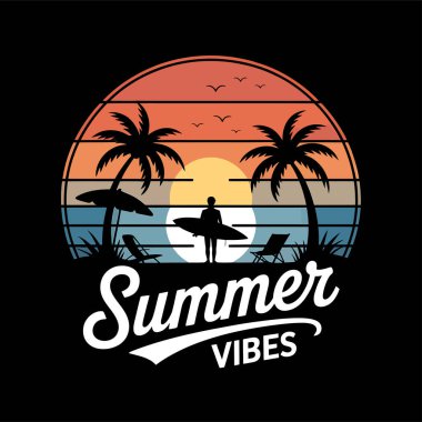 Summer-Shirt Tasarım Vektörü, Typography tişört Tasarımı, Summer vektör Art & Illustration