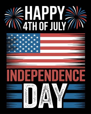Bağımsızlık Günü tişört tasarım vektörü, 4 Temmuz Amerika tişört tasarımı