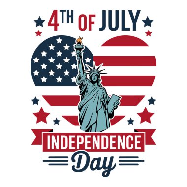 Bağımsızlık Günü tişört tasarım vektörü, 4 Temmuz Amerika tişört tasarımı