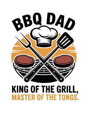 BBQ Tişört Tasarım Vektörü, Vektör Tişört Tasarım Şablonu