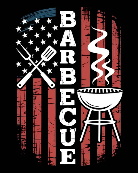 BBQ Tişört Tasarım Vektörü, Vektör Tişört Tasarım Şablonu