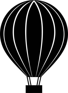 Beyaz arka planda siyah bir balon silueti.