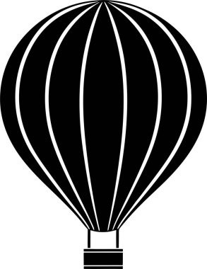 Beyaz arka planda siyah bir balon silueti.