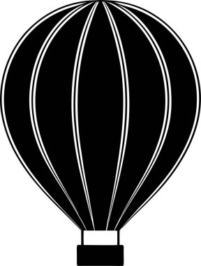 Beyaz arka planda siyah bir balon silueti.