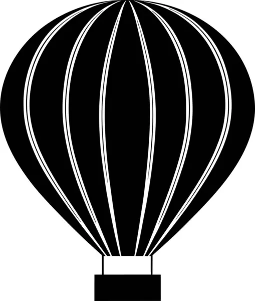 Beyaz arka planda siyah bir balon silueti.