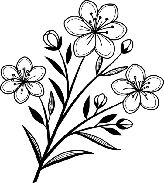 Beyaz arkaplanda elma çiçeği vektörü