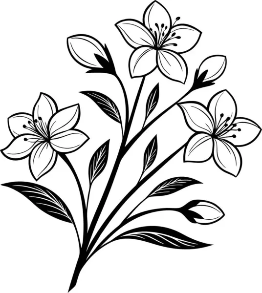 Beyaz arkaplanda elma çiçeği vektörü