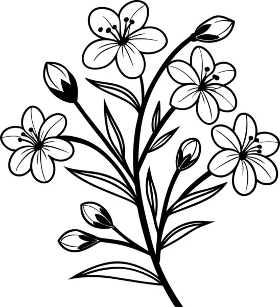 Beyaz arkaplanda elma çiçeği vektörü