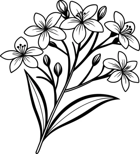 Beyaz arkaplanda elma çiçeği vektörü