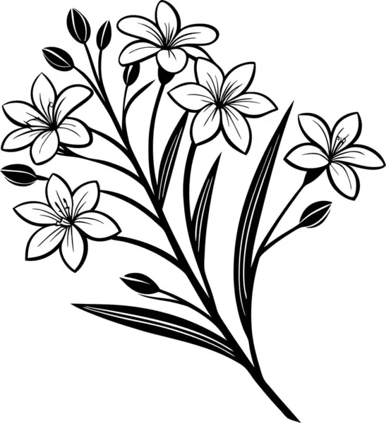 Beyaz arkaplanda elma çiçeği vektörü