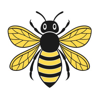 Beyaz arkaplandaki Arı Vektör Sanatı & İllüstrasyonu