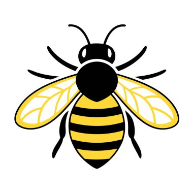 Beyaz arkaplandaki Arı Vektör Sanatı & İllüstrasyonu