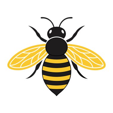 Beyaz arkaplandaki Arı Vektör Sanatı & İllüstrasyonu