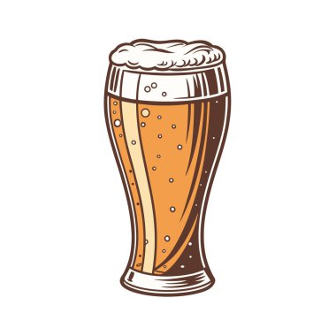 Beyaz arkaplanda bira sabıka vektörü Art & Illustration