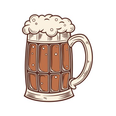 Beyaz arkaplanda bira sabıka vektörü Art & Illustration