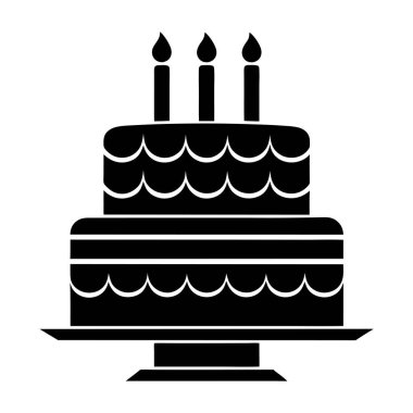 Doğum günü Pasta Vektörü Siluet Sanat & İllüstrasyon