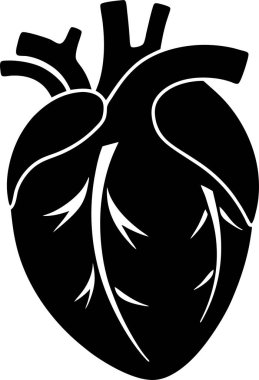 Bir çift böbrek vektörünün siyah siluet vektör simgesi beyaz zemin üzerinde Art & Illustration