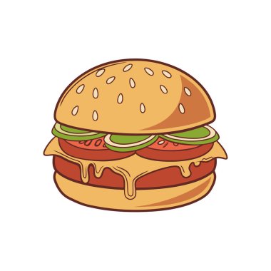 Beyaz arkaplanda Bueger vektör Tasarımı