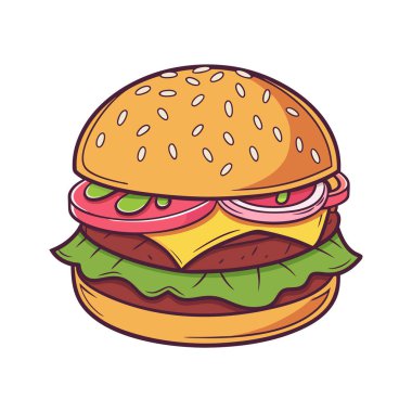 Beyaz arkaplanda Bueger vektör Tasarımı