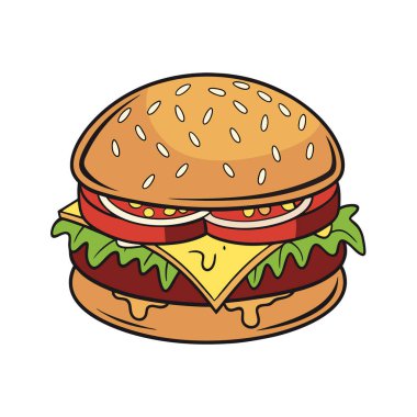 Beyaz arkaplanda Bueger vektör Tasarımı