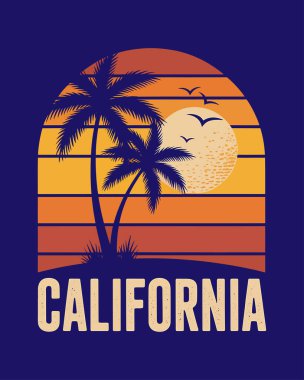 Summer Beach T-Shirt Tasarım Vektör Sanatı & İllüstrasyon