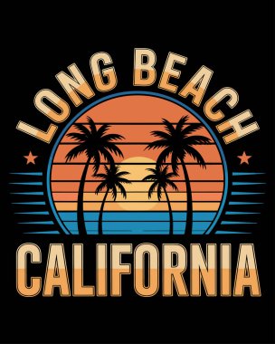 Summer Beach T-Shirt Tasarım Vektör Sanatı & İllüstrasyon