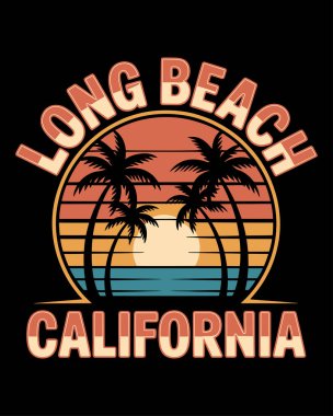 Summer Beach T-Shirt Tasarım Vektör Sanatı & İllüstrasyon