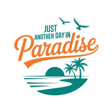 Summer Beach T-Shirt Tasarım Vektör Sanatı & İllüstrasyon