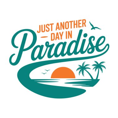 Summer Beach T-Shirt Tasarım Vektör Sanatı & İllüstrasyon