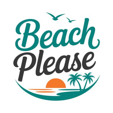 Summer Beach T-Shirt Tasarım Vektör Sanatı & İllüstrasyon