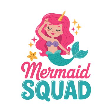 Denizkızı SQUAD Vektör Sanatı & İllüstrasyon
