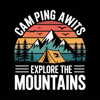 Açık havada Vektör T-Shirt Tasarım Sanatı & İllüstrasyonu