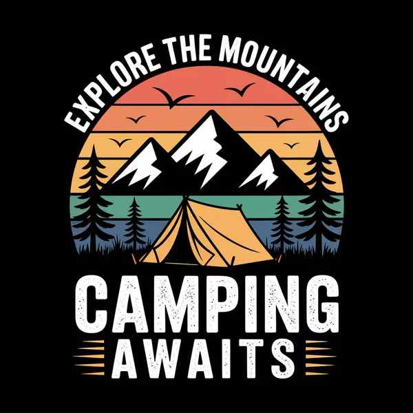 Açık havada Vektör T-Shirt Tasarım Sanatı & İllüstrasyonu