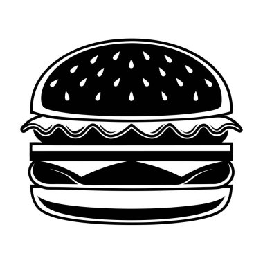 Burger Vektör Siluet Sanat & Görüntü