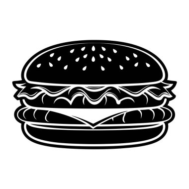 Burger Vektör Siluet Sanat & Görüntü