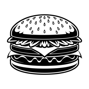 Burger Vektör Siluet Sanat & Görüntü