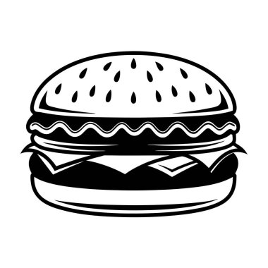 Burger Vektör Siluet Sanat & Görüntü